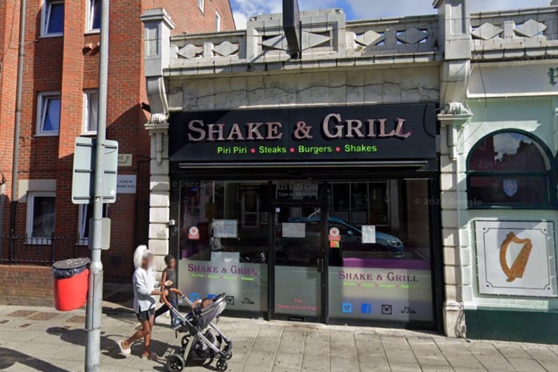 The Shake and Grill - at 6 Saunders House, Leith Avenue, Portsmouth was rated on April 11and given a score of five.