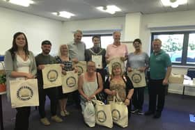 The volunteers at Landport larder receiving the Freedom of the City award from The Deputy Lord Mayor, Councillor Tom Coles