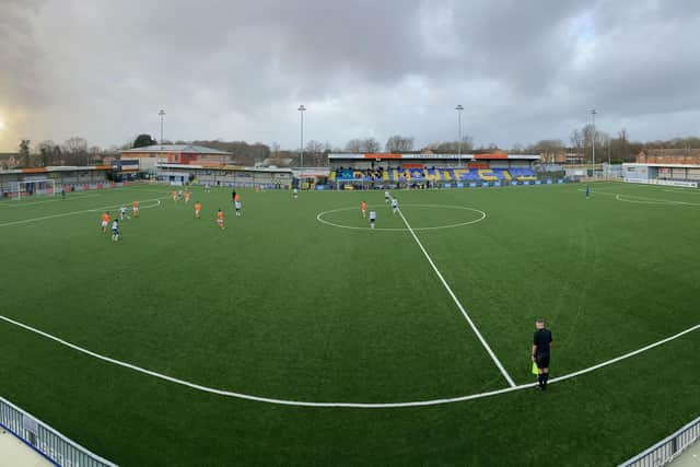 Hawks playing behind closed doors at Westleigh Park this season. The club collected £90,000 of National Lottery money after averaging just under 1,400 fans for league games in 2019/20. During the same three month period, Boreham Wood - who averaged 724 fans last term - banked £252,000. Pic: Kieron Louloudis.