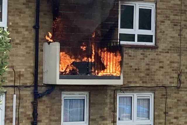 Flat fire in London Road, Hilsea. Picture: Paul Garrod