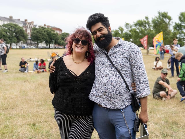 Attendees at the 150th anniversary of the Battle of Southsea on August 3.