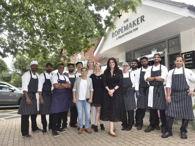 The Ropemaker along the Havant Road in Emsworth, opened on Tuesday, July 23, 2024.Pictured is: Just some of the team at The Ropemaker.Picture: Sarah Standing (230724-7719)