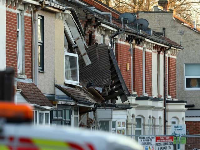 House collapse, Langford Road. Picture: Chris Moorhouse (jpns 071222-02)