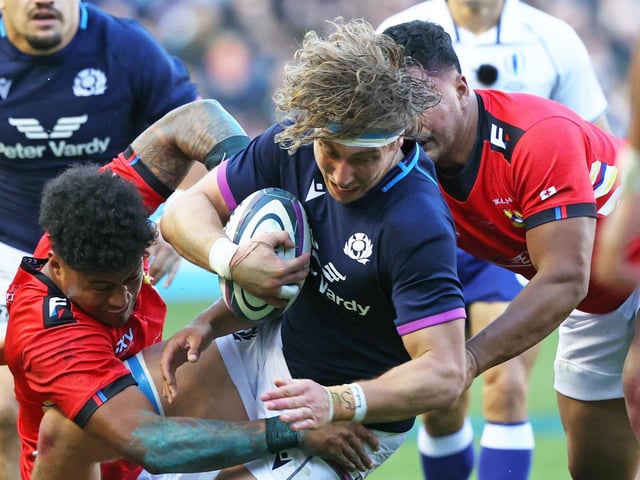 Shared co-captaincy duties with Ali Price and relished the chance to join the Scotland attack. One lovely behind-the-back pass played in Sam Johnson and Nick Haining followed up to score. 8