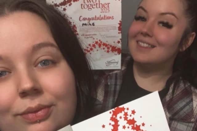 Paige and Kayleigh winning the two together competition
