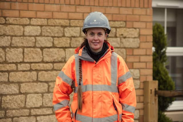 Krystal Bishton, bricklayer apprentice at Barratt David Wilson Homes’ Southampton Division