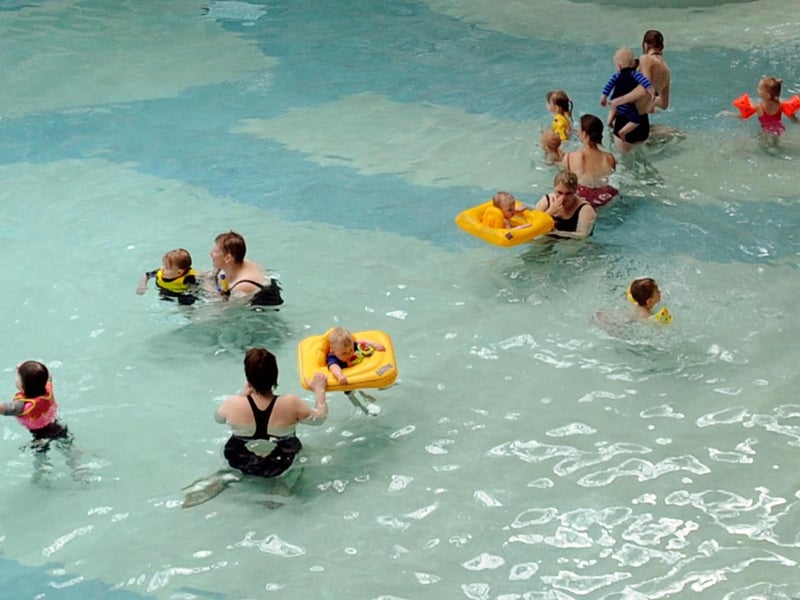 March 2008. Southsea's Pyramids has had a stay of execution as it was due to close at the end of the month. Pictured are parents and toddlers enjoying the swimming pool. Picture: Paul Jacobs (081019-10b)