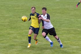 James Franklyn netted Moneyfields goal against AFC Stoneham. Picture: Mike Cooter (070821)