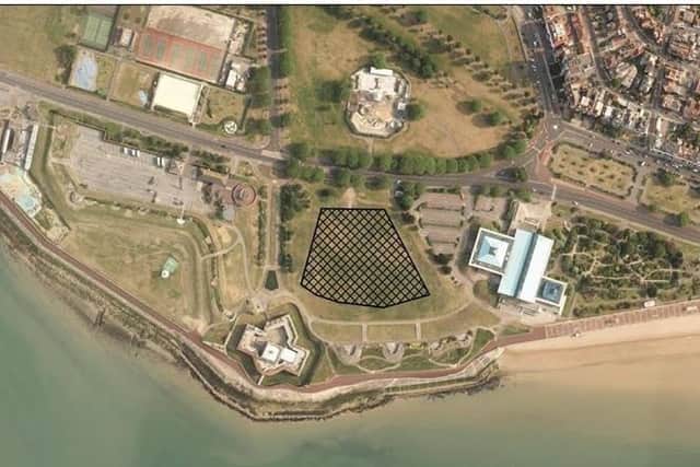 Highlighted is the area that will be closed to the public from next month as its transformed into a haven for Brent Geese.