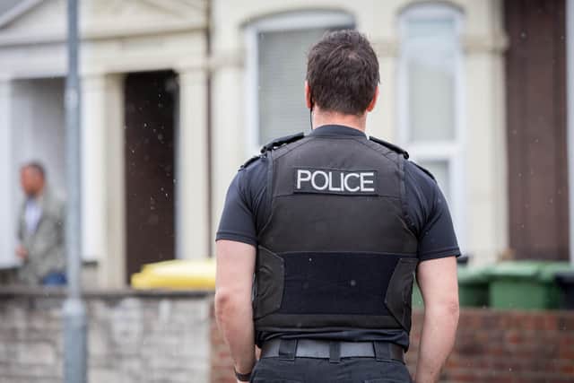 Pictured:  An archive images of a police officer pictured patrolling a residential area in Derby Road, Portsmouth.

Picture: Habibur Rahman