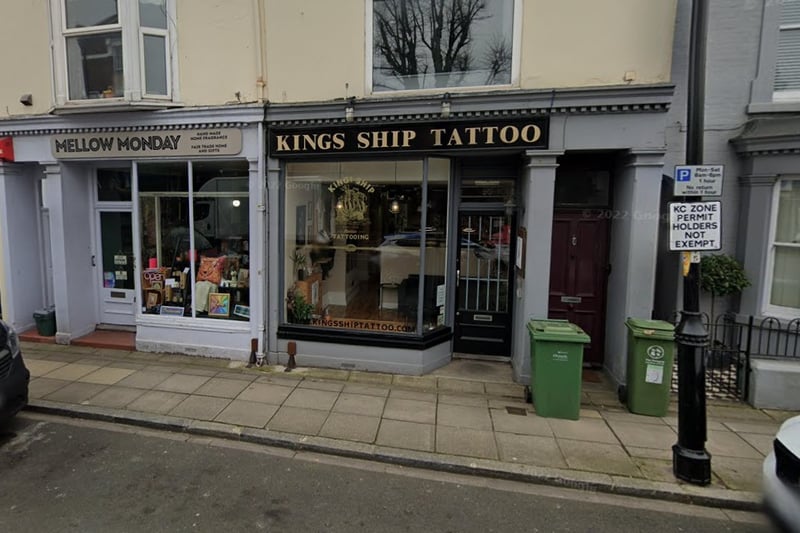 Kings Ship Tattoo, Southsea, has a rating of 5 on Google with 126 reviews.