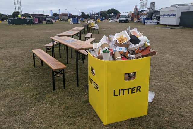Full bins are dotted across Southsea Common. Picture: Emily Turner