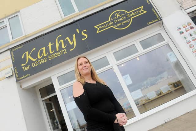 Kathy Wingate opened Kathy's Seaside Treats Bakery in Marine Parade West, Lee-on-the-Solent, on Saturday, March 20.

Picture: Sarah Standing (230321-5298)