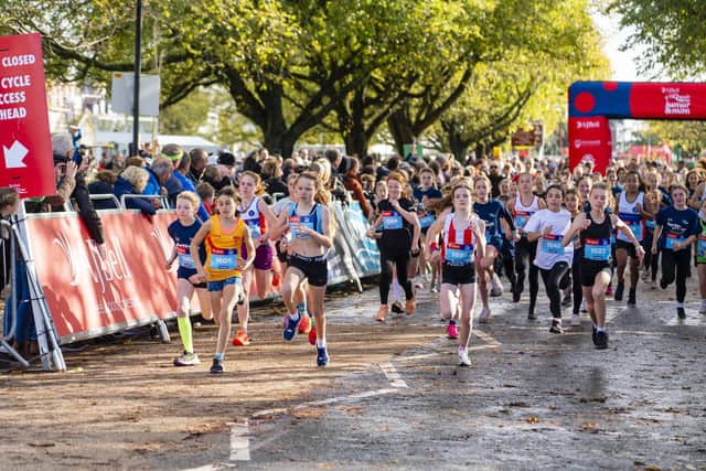The girls set off on the junior run which went ahead as planned this year