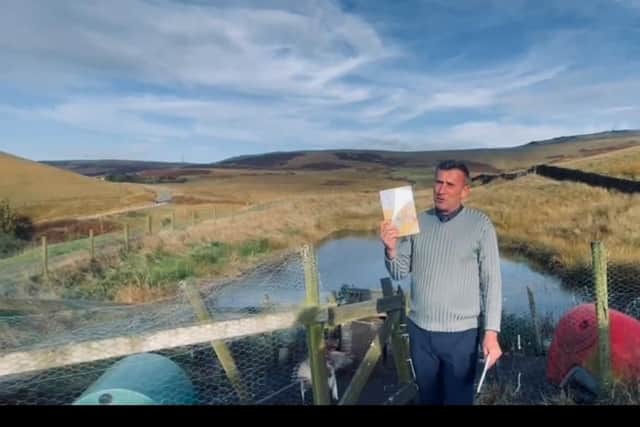 Richard stood in front of his beloved Calm Pond