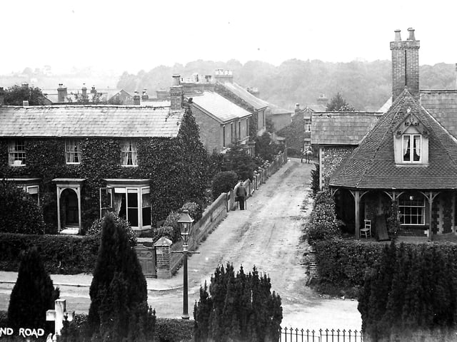 Viewed from the bell tower of St Georges Church, Waterlooville is Portland Road.