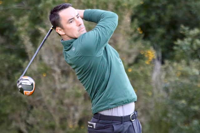 Darren Walkley drives off at the 18th at Blackmoor GC last weekend. Picture by Andrew Griffin