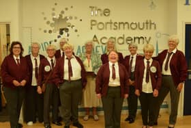 Former pupils with Mrs Mudd, centre, at The Portsmouth Academy