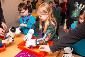 Beavers and Cubs having fun at National Space Day