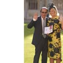 Fred Dinenage stands with his daughter Dame Caroline Dinenage, MP for Gosport, as she holds her Dame Commander of the British Empire medal presented to her by the Princess Royal during an investiture ceremony at Windsor Castle Picture: Andrew Matthews/PA Wire