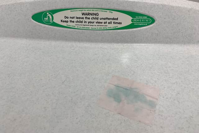 A cocaine swab test was positive for trace amounts at a baby change at Guildhall Square toilets in Portsmouth.