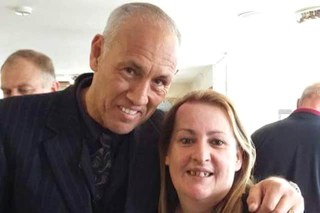 Mark Hateley has returned to the south coast in recent years to feature in charity matches for the Lee Rigby Foundation. Here he is with Lyn Rigby