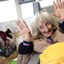 Pictured is Maisie with friends and family at her 105th party organised by her son Rob Bartlett.  Picture: Sam Stephenson.