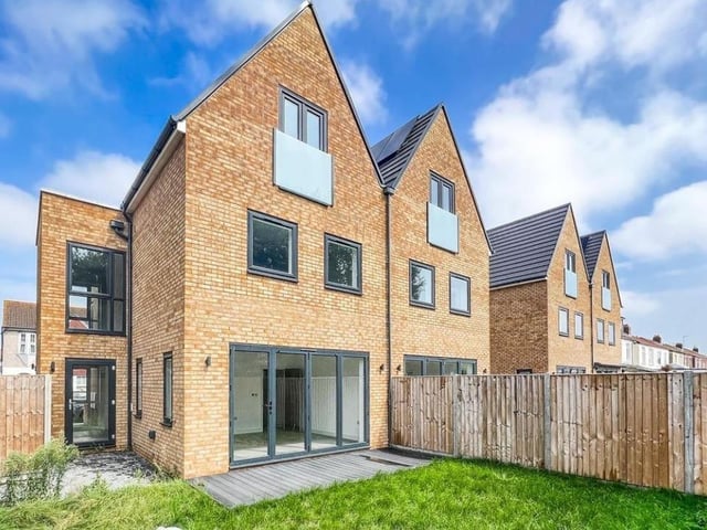 The listing says: "We are pleased to welcome to the market this four bedroom semi detached new-build home with off road parking in the popular location of Compton Road, Copnor."