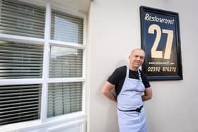 Chef and owner of 27 Kevin Bingham. Pictured at 27, South Parade, Southsea
Picture: Chris Moorhouse (jpns 250821-19)
