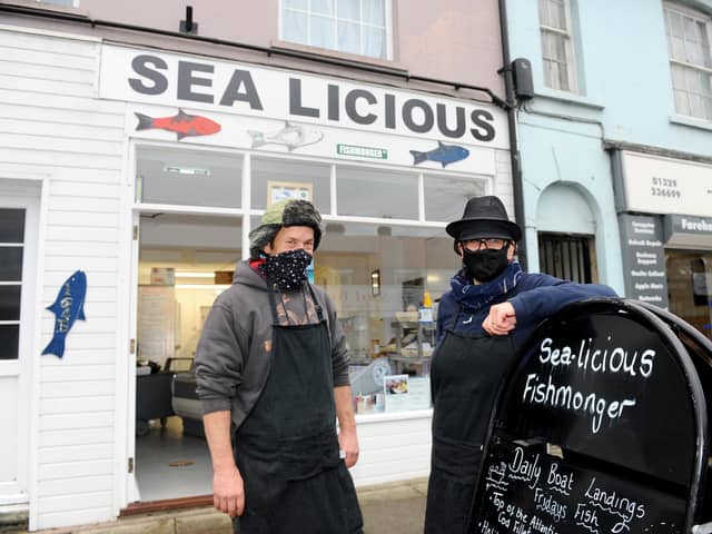 Owners of Sea-licious in West Street, Fareham, Zoe Marshall and her husband James, pictured in 2020. They have been forced to close amid the cost of living crisis Picture: Sarah Standing (041220-9544)