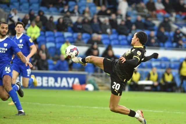 Miguel Azeez, pictured on his Wigan debut at Cardiff, has played just twice since his January move. Picture: Bernard Platt