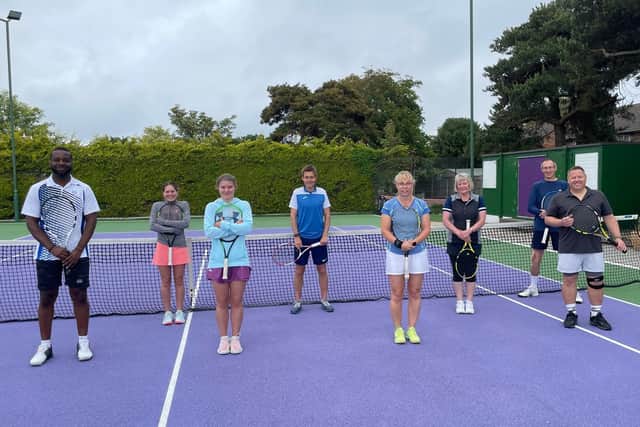 Warsash v Active. From left - Don Iro, Poppy Marsden, Sophie Grist, Matt Grigg, Helen Rawlins, Jan Grant, Stephen Carden-Noades, Nigel Kirkham