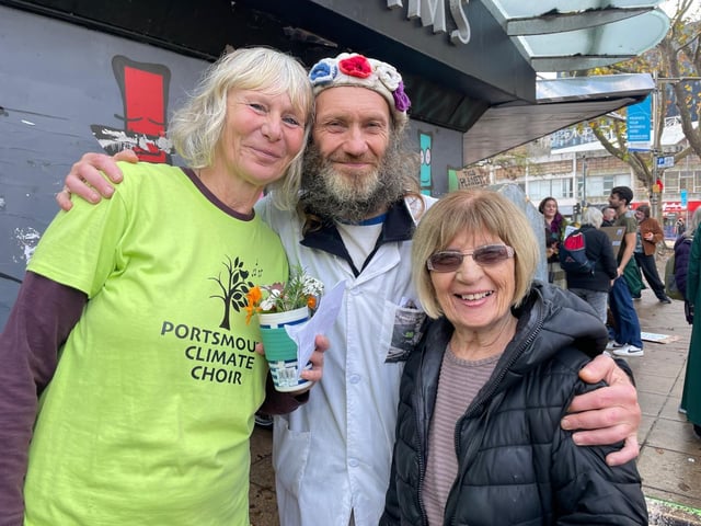 Local campaigners with mum