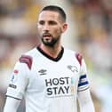 Conor Hourihane is Derby County’s club captain. His contract with the League One automatic hopefuls apparently expires this summer. (Image: Getty Images)