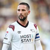 Conor Hourihane is Derby County’s club captain. His contract with the League One automatic hopefuls apparently expires this summer. (Image: Getty Images)