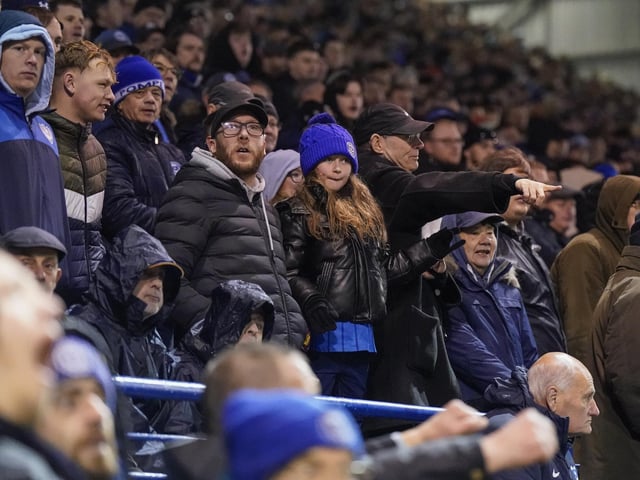 Pompey fans were treated to four goals from the Blues against the Swans.