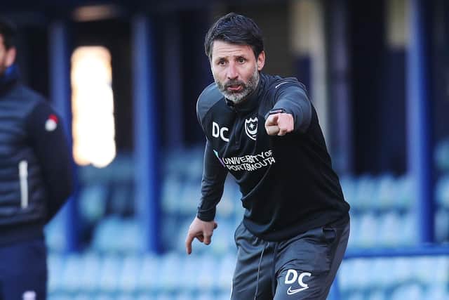 Pompey head coach Danny Cowley. Picture: Joe Pepler