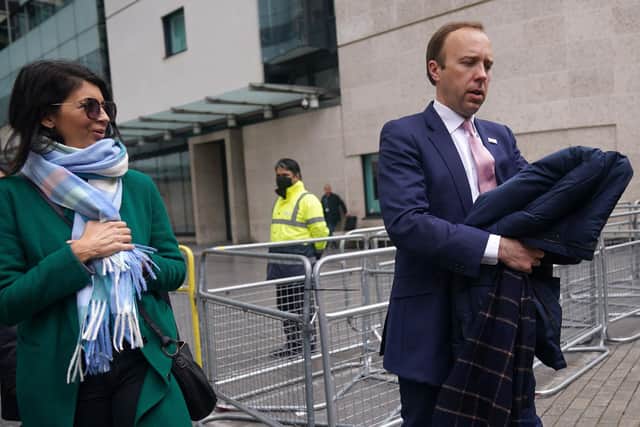 Health Secretary Matt Hancock with adviser Gina Coladangelo. Picture: Yui Mok/PA Wire