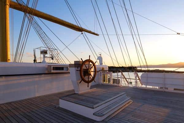 A snap shot of the deck of Golden Horizon