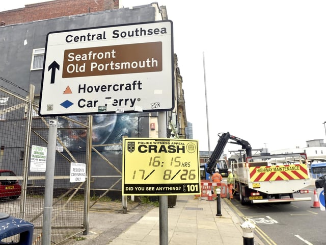 An incident took place on Monday, August 17, 2026, involving a bus at The Hard Interchange in Portsmouth. Pictures show the scene on Tuesday, August 18, 2026.Picture: Sarah Standing (180826-5068)