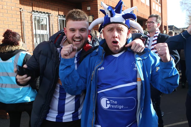 Hartlepool fans before the start of the game.