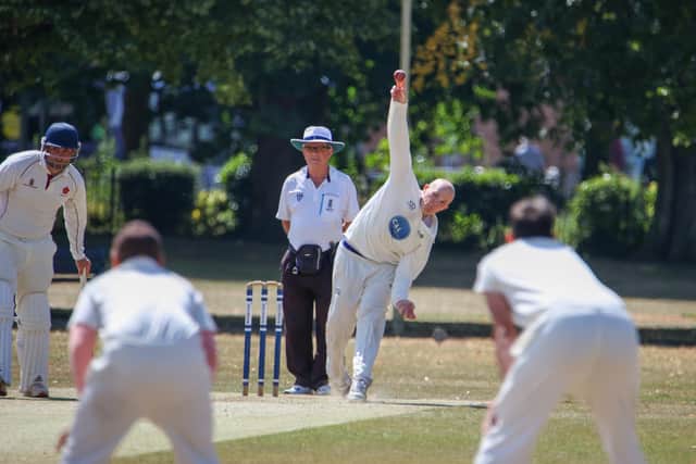 Burridge bowler Sullivan White. Photo by Alex Shute