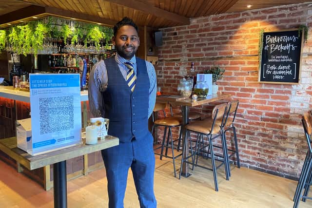 Terence Carvalho, manager at Becketts.