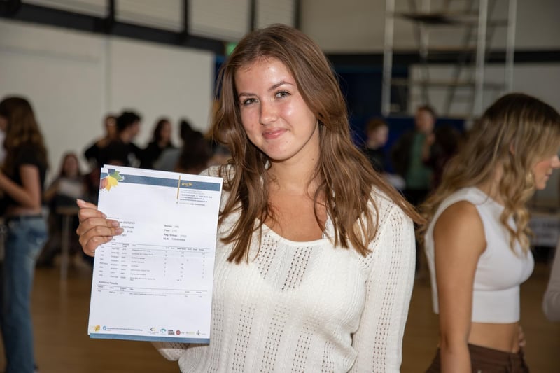 Students from Horndean Technology College received their GCSE results on Thursday morning.

Pictured - Sophie Keefe, 16 was happy with her results

Photos by Alex Shute