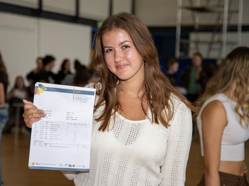 Students from Horndean Technology College received their GCSE results on Thursday morning.Pictured - Sophie Keefe, 16 was happy with her resultsPhotos by Alex Shute