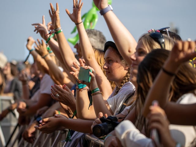 Pictured - Fans enjoying Inhaler on the Common Stage. Photos by Alex Shute