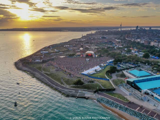 Drone photo of Victorious Festival crowds on Day 2 
Picture: Shaun Roster