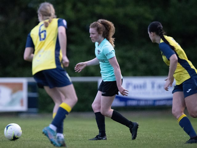 Portsmouth (light blue) v Moneyfields. Picture by Alex Shute