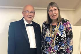 Pam Marsden, the new Fareham Rotary Club president, pictured with rotary member Norman Chapman