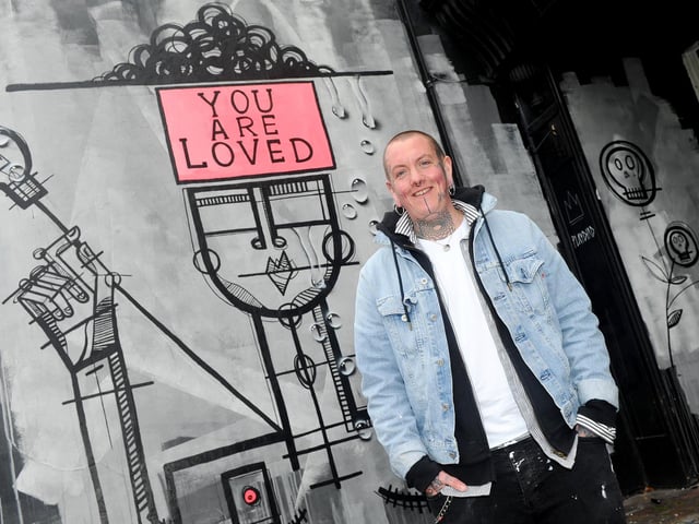 Inspirational trans activist, artist and tattooist Samo White has many strings to his creative bow. He also has more than 5K Instagram followers and uses the platform to address vital issues.